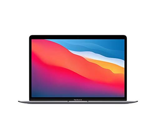 Apple Ordinateur Portable MacBook Air 2020 : Puce Apple M1, éCran Retina 13′′, 8 Go de RAM, 256 Go de Stockage SSD, Clavier rétroéClairé, Caméra FaceTime HD, Touch ID; Gris Sidéral