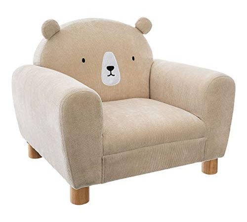 Atmosphera - Fauteuil Beige Oreilles d' Ours pour Chambre d'enfant H 43 cm