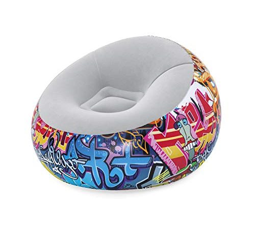 Bestway Graffiti Fauteuil Gonflable, 112 x 112 x 66 cm