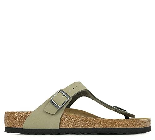 Birkenstock Gizeh, Sandale Femme, Kaki, 38 EU