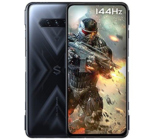 Black Shark 4 [5G] – Smartphone 8+128 Go, écran 6,67”, 144Hz, Snapdragon 870, 48 Mpx, Triple appareils Photo, Batterie 4500 mAh, LPDDR5, RAM + UFS3.1 Stockage, Noir (Version Mondiale)