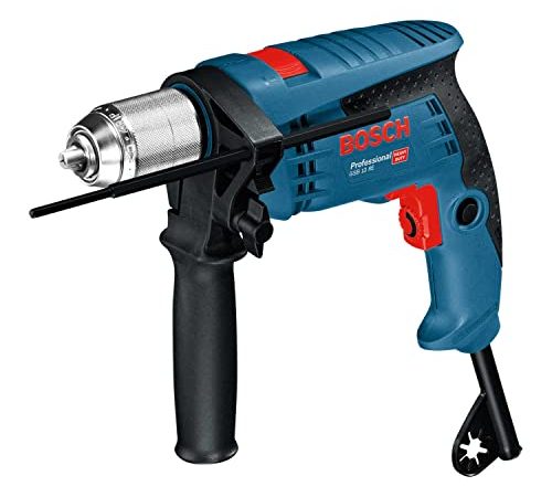 Bosch Professional Perceuse-visseuse à Percussion GSB 13 RE (600 W, avec Butée de Profondeur 210 mm, Mandrin Automatique 13 mm, boite carton)