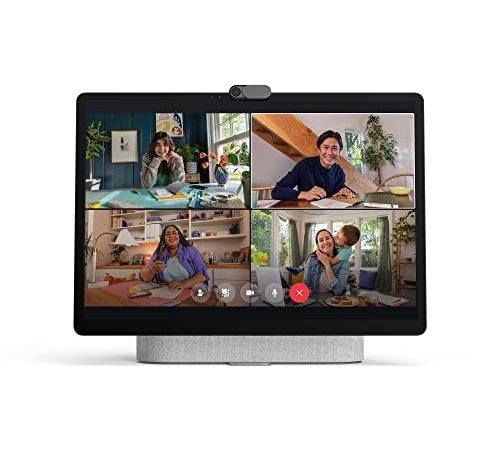 Facebook Portal+ - des Appels Vidéo avec Écran Tactile 14 Pousse et Haut - Parleurs Stéréo