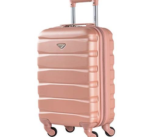 Flight Knight ABS 3 Tailles Valise Legere Compatible avec Air France, Hop! easyJet, RyanAir Et Bien d'autres! Bagage a Main 55x35x20 cm Et Bagage en Soute Grande avec 4 Roues.