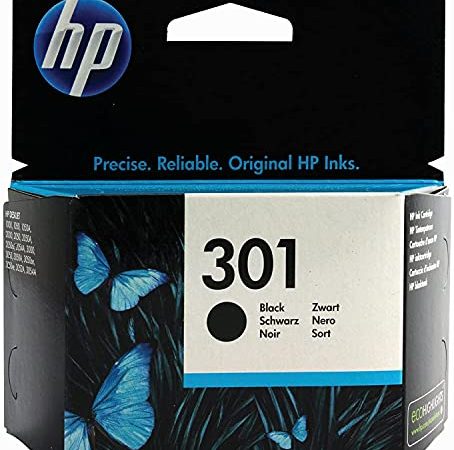 HP – Cartouche d'encre d'origine 301 Noir pour HP Deskjet 1000 1010 1050 1050 A 1050se 1510 1512 1514 - sans emballage extérieur