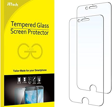 JETech Film de Protection d’écran pour iPhone 8 et iPhone 7 en Verre Trempé, Lot de 2