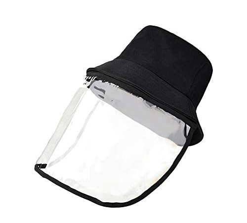 KiGoing Chapeau De Pêcheur Amovible, pour Hommes Et Femmes Transparent Objectif Anti UV Antichoc Sécurité Masque Visage, Bouclier De Sécurité Protection des Yes Yeux Face Cover Visière