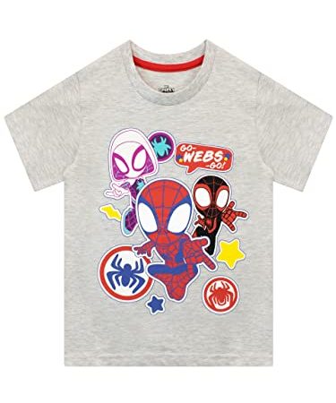 Marvel T-Shirt Garçon Spiderman Gris 5-6 Ans