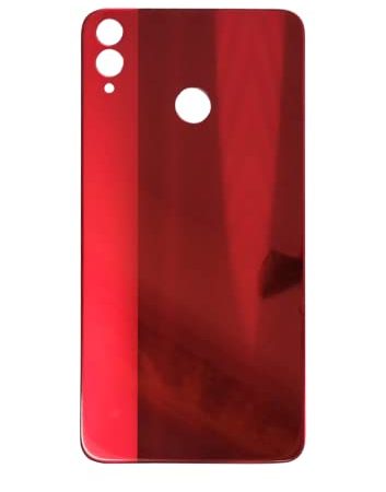 Phonmatic Vitre Arriere Coque Cache Batterie pour Honor 8X avec adhesif et Logo Back Cover Glass housing Rear (Rouge)