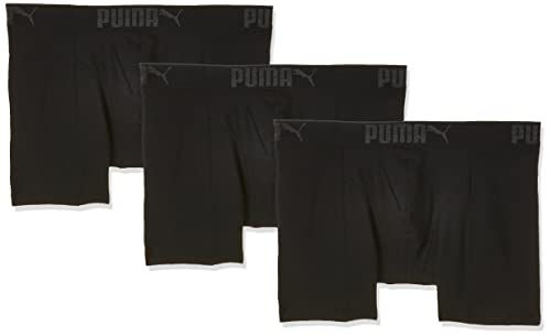 PUMA Premium Sueded Cotton Men's Boxers (3 Pack) Caleçon, Noir, XL Homme