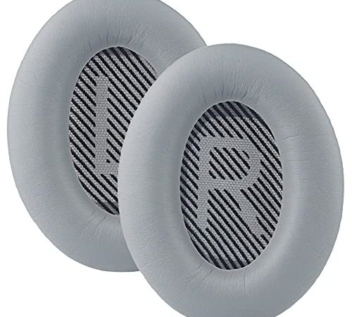 QC35 Coussinets de rechange doux et confortables QuietComfort 35 II, coussinets de rechange pour écouteurs Bose QC35/QC25/QC15, AE2/AE2i/AE2w, SoundLink SoundTrue (argent)