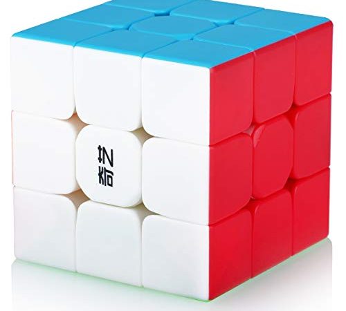 Speed Cube 3x3 3x3x3 Stickerless Magic Puzzle Cube de Vitesse Magique Cadeau de Vacances pour Enfants Adultes (sans Autocollant)