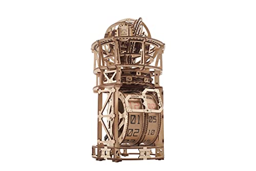 UGEARS Maquette Horloge Bois Puzzle - Horloge de Bureau à Tourbillon Sky Watcher Puzzle Bois 3D - Maquette en Bois à Construire Casse-Tête Adulte