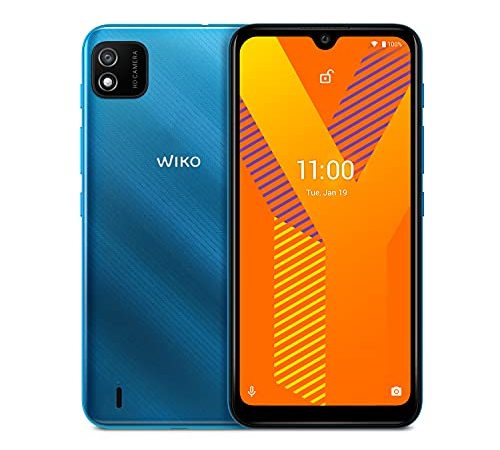 Wiko Y62 Smartphone débloqué 4G (Ecran 6.1" - 16 Go Extensible à 64 Go - Batterie boostée 3000 mAh - Double Nano-SIM) Light Blue