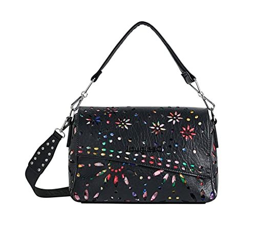 Desigual Bols_Dandelion Phuket, Sac de Corps Across Femme, Noir, Taille Unique