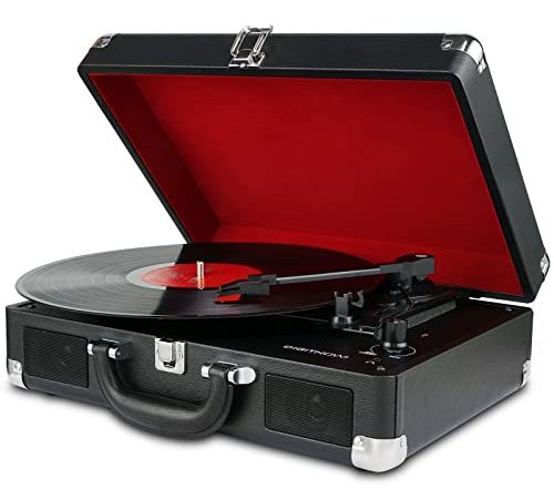 DIGITNOW! Platine Vinyle Retro Convertisseur Port USB 33/45/78 RPM avec Haut-parleurs intégrés, Tourne-Disque Vinyle à MP3 Codage Fonction