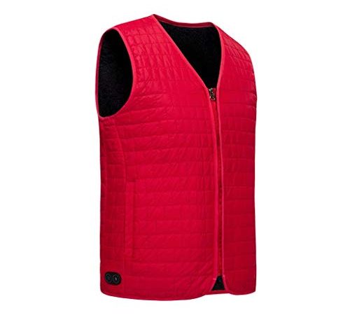 Gilet Chauffant éLectrique,Gilet Chauffant Rechargeable USB Gilet Chauffant LéGer Gilet Chaud Gilet Chauffant pour Hiver Ski RandonnéE à Cheval Homme Veste Manteau Hiver Chaud ÉPais Parka CIELLTE