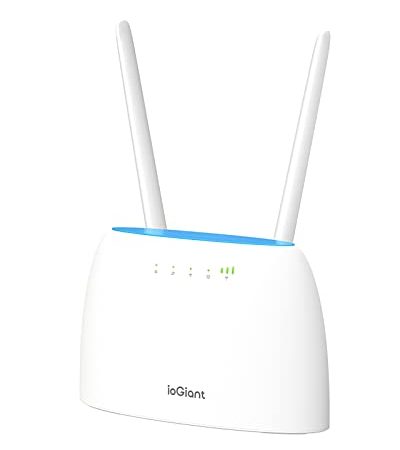 ioGiant Box 4G, Routeur 4G SIM LTE WiFi AC 1200 Mbps, Boîtier 4G Wi-FI avec Modem Carte SIM pour Tout Opérateur, Connectez jusqu'à 64 Appareils, 2 antennes Amovibles,Routeur WiFi 4G