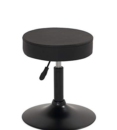 KAYELLES Tabouret pivotant Hauteur réglable YU (Noir, 1)