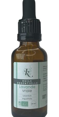 KLARCHA - Lavande Vraie 30 ml - Huile Essentielle Artisanale Bio HEBBD Lavande Vraie, Fine ou Officinale – Origine France - 100% Pure et Naturelle - Labellisée ECOCERT