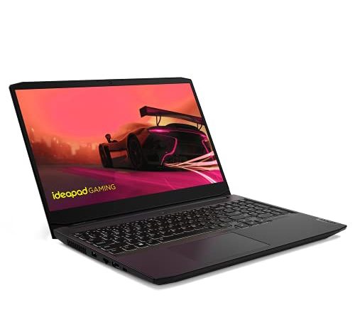 Lenovo IdeaPad Gaming 3 15ACH6 Ordinateur Portable 15.6'' FHD Noir (AMD Ryzen 5 5600H, RAM 16Go, SSD 512Go, NVIDIA GeForce RTX 3050Ti, Windows 10) - Clavier AZERTY rétroéclairé