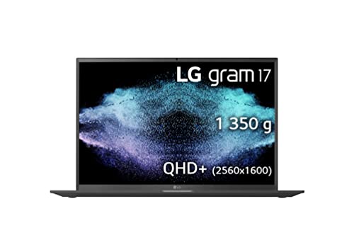 LG gram 17Z90P-G.AA78F - PC portable 17" 1.3kg, écran IPS 2560x1600 format 16:10, Intel® Evo™ i7, RAM 16Go, SSD 1To NVME, Iris®Xe Graphics, Thunderbolt™ 4, Windows 11 Home, Clavier AZERTY, Noir