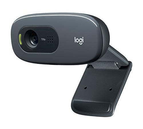 Logitech C270 Webcam HD, 720p/30ips, Appel Vidéo HD Large Champ de Vision, Correction de la Lumière, Micro Antiparasites, Skype, FaceTime, Hangouts, WebEx, PC/Mac/Portable/Tablette/Chromebook