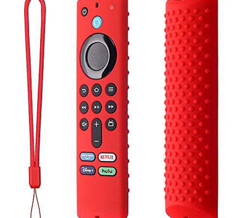 MEYING Etui en Silicone Télécommande pour Fire-TV-Stick 4k Max, Housse De Protection Intégrale Antichoc pour Télécommande avec Corde Anti-Perte, Antidérapant Étui De Protection(Dix Couleurs)