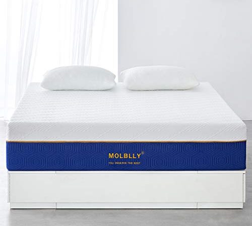 Molblly Matelas 90x190 Extrêmement Durable Ultra Respirante Fermeté Moyenne Literie Matelas Memoire De Forme Matelas 90x190x16cm