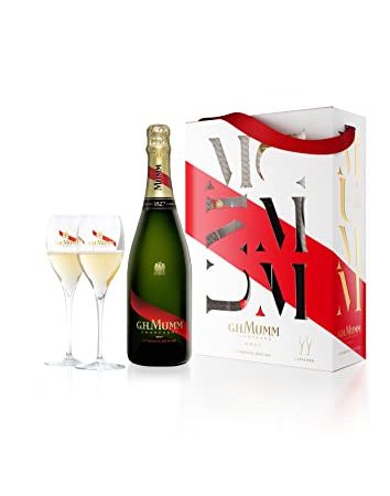 Mumm Cordon Rouge Champagne Brut Coffret Bouteille 75cL + 2 flûtes