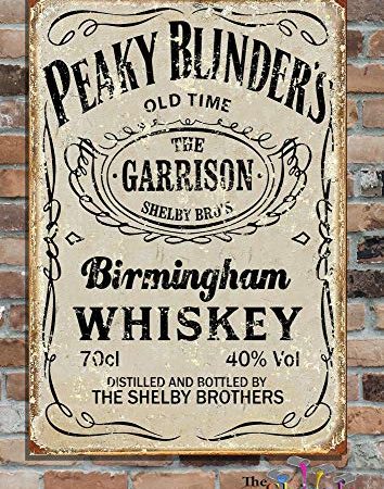 Peaky Blinders Affiche publicitaire vintage en aluminium de la série TV The Garrison Brewery 40,6 x 30,5 cm