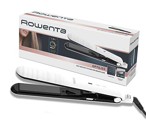 Rowenta Optiliss Lisseur cheveux, Revêtement en céramique, 11 températures allant jusqu'à 230 °C, Performances de lissage, Chauffe en 30 sec, Système de verrouillage SF3210F0