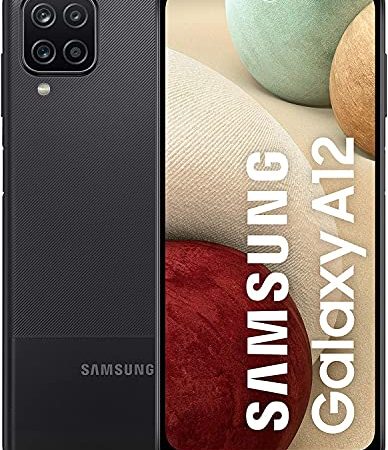 Samsung Galaxy A12 4G – Noir - 64Go - Smartphone Android débloqué - Version Française - Ecouteurs inclus