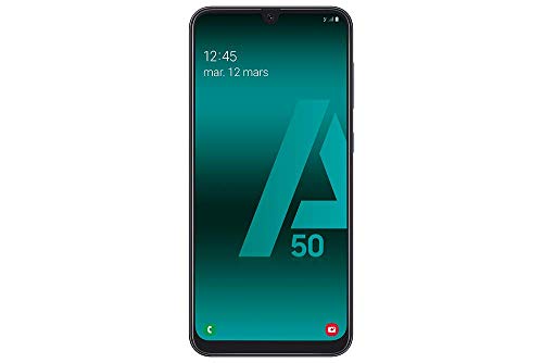 SAMSUNG Galaxy A50 - Smartphone Portable débloqué 4G (Ecran: 6,4 Pouces - 128 Go - Double Nano-SIM - Android) - Noir - Version Européenne