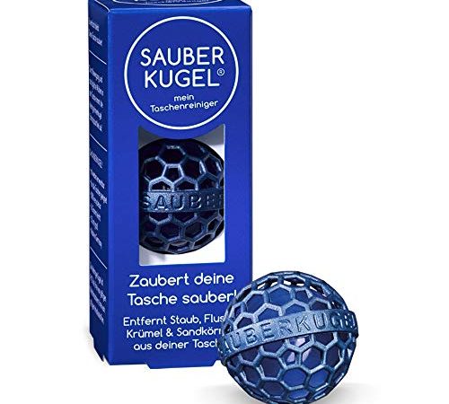 SAUBERKUGEL® for your purse | Reusable bag cleaner for handbags, satchels, and backpacks | Picks up dirt, crumbs, and lint