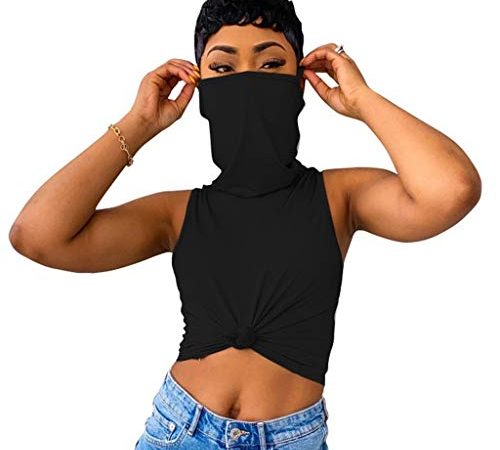 Sweats à Capuche sans Manches avec Masque, T-Shirt, Sweat-Shirt d'impression,Manches Courtes T-Shirt Nouveau coronavirus modèle T-Shirt Covid- d'été du Nouveau T-Shirt Top des Jeunes en Vrac Chemise