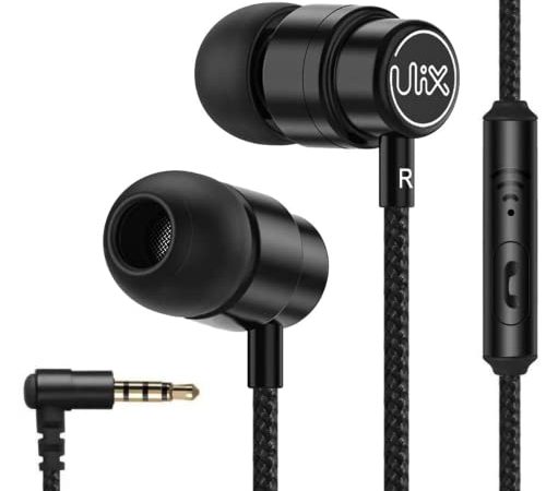 ULIX Rider Ecouteurs Filaires, Écouteurs Intra-Auriculaire avec Microphone, Garantie 5 Ans, Jack 3.5mm, Casque Compatible avec Téléphones Portable Samsung, iPhone, Huawei, Xiaomi, Ordinateur