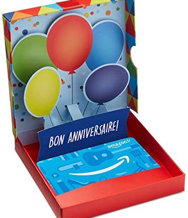 Carte cadeau Amazon.fr - Dans un coffret Ballons d'anniversaire