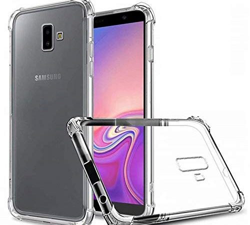 Coque Anti-Shock pour Samsung Galaxy J6 Plus 2018, TPU Transparent en Silicone Antichoc