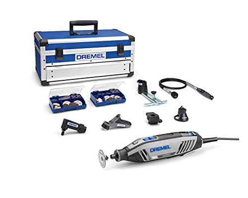 Dremel 4250 Outil Rotatif Multifonction 175W avec 6 Adaptations 128 Accessoires Vitesse Variable 5000-35000 tr/min pour Découper, Poncer, Percer, Nettoyer, Sculpter, Polir, Graver, Meuler, Défoncer