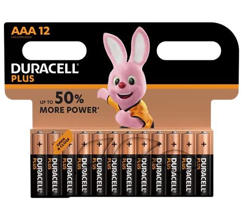 Duracell Plus, lot de 12 piles Type AAA