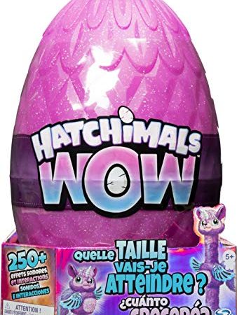 Hatchimals Wow, Hatchimal Interactif Llalacorn de 81, 30 cm avec Œuf à Faire Éclore Plusieurs Fois (Les Styles peuvent Varier)