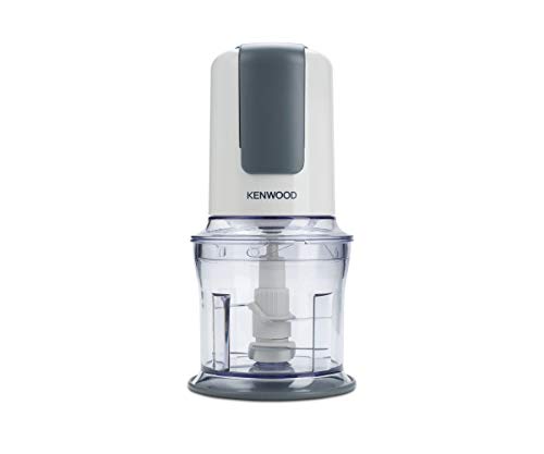 Kenwood Mini-hachoir Quadblade CH580, Système à 4 lames, Bol de 0,5L, 500 W, Blanc et Gris