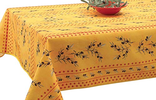 Nappe Anti-Taches Olivette Jaune - Taille : Rectangle 150x240 cm