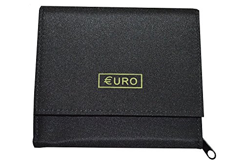 Porte Monnaie Euro - 8 Compartiments Monnaie - trieur - Euro Porte Monnaie - Frédéric Johns (Noir)