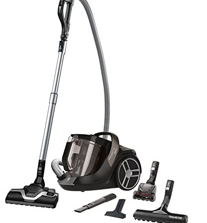 Rowenta Silence Force Cyclonic Aspirateur sans sac, Aspirateur traineau, Performant, Silencieux, Elégant, Capacité 2,5 L, Accessoires poils d'animaux, Fabriqué en France RO7260EA