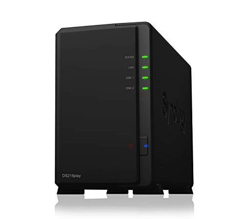 Synology Serveur NAS ds218play (2 baies) sans disque, 1 Go