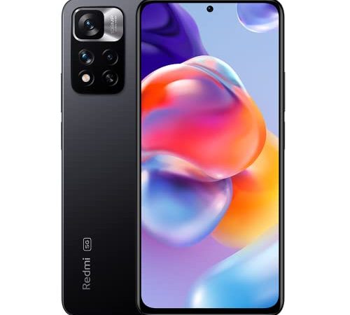 Xiaomi Redmi Note 11 Pro+ 5G Smartphone, Hyper Charge 120W, caméra arrière 108MP, Display FHD+ AMOLED 120Hz, 4500mAh, MTK Dimensity 920, 8+128 Gris graphite [Version internationale]