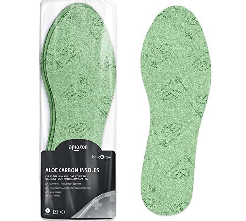 Amazon Basic Care - Semelles au charbon actif - 3 paires (Pounture: 22-46)