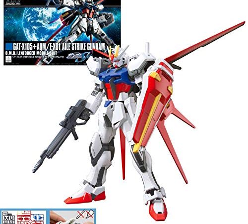 Bandai - Maquette Gunpla - Gundam - 1/144 HGCE Aile Strike Gundam - Robot à Construire - MK58779/5058779